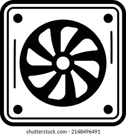 Vektor-Vektorgrafik-Design, Kfz-Service und Kfz-Reparaturwerksymbol, Lkw-Ersatzteile Schild, Kfz-Techniker-Stockillustration, Konzept des Kühlungslüfters