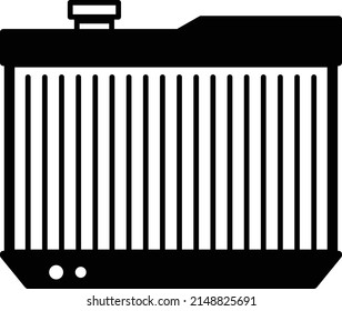 Vektor-Vektorgrafik-Design, Kfz-Service und Kfz-Reparaturwerksymbol, Lkw-Ersatzteile Schild, Kfz-Techniker-Stockillustration, Konzept des Kühlungslüfters