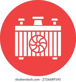 Ilustración de diseño de icono de Vector de radiador de coche