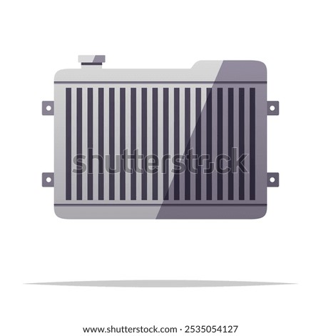 Car radiator vector isolated illustration