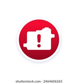 car radiator warning icon, vector