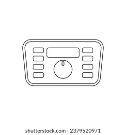 Car radio icon design. isolated on white background. vector illustration