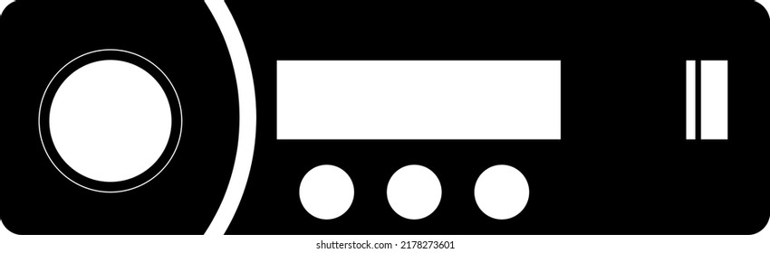 Car radio Icon illustration on white background.1.eps
