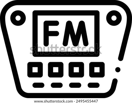 car radio icon. Thin Linear Style Design Isolated On White Background