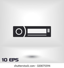 Car Radio Icon. Vector 10 EPS