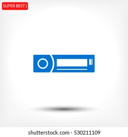 Car radio icon. vector 10 EPS