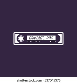 Car Radio Icon Vector flat design style