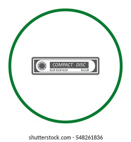 Car Radio Icon Vector flat design style