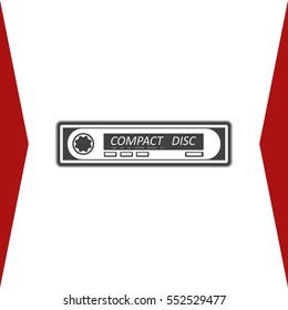 Car Radio Icon Vector flat design style