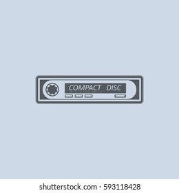 Car Radio Icon Vector flat design style