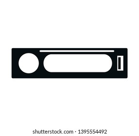 Car radio icon vector illustration