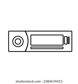 Car radio icon vector illustration flat design on white background.