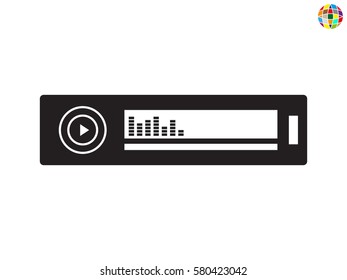 Car Radio, Icon, Vector Illustration Eps10