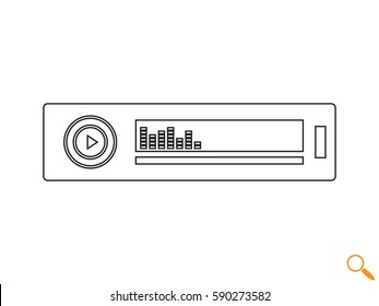 Car Radio, Icon, Vector Illustration Eps10