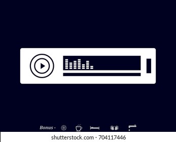 Car Radio, Icon, Vector Illustration Eps10