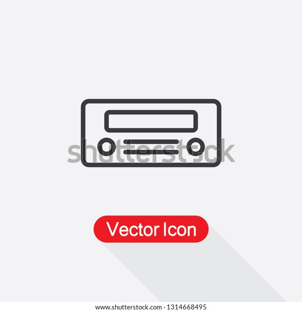 Car Radio Icon\
Vector Illustration Eps10