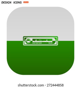 Car radio. Modern Car Audio. icon. vector design