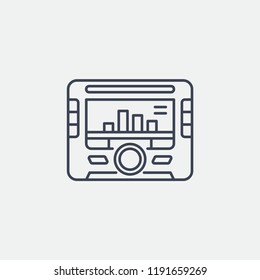 Car Radio Modern Simple UI Vector Icon