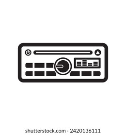 Car radio symbol icon, logo design vector illustration