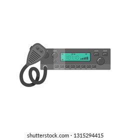 Car Radio Transceiver, Walkie Talkie Vector Illustration