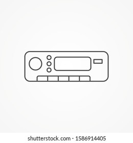 Car radio vector icon sign symbol
