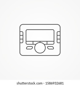 Car radio vector icon sign symbol