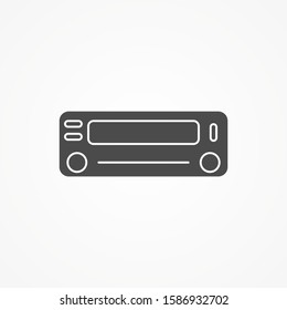 Car radio vector icon sign symbol