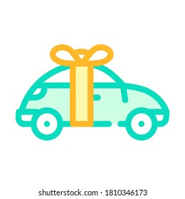car raffle color icon vector. car raffle sign. isolated symbol illustration