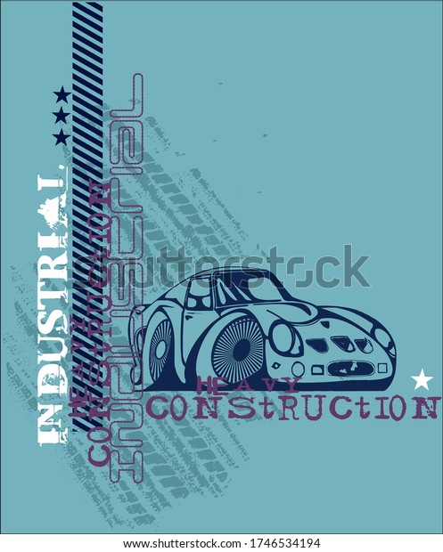 Car rally vector\
character illustration