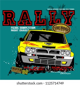 car rally,vector car illustration