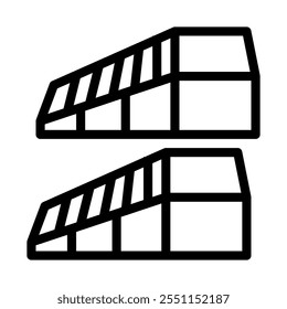 Car ramp icon line style transparemt