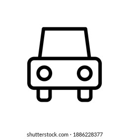 icono de línea vector raxi de coche