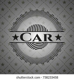 Car realistic black emblem