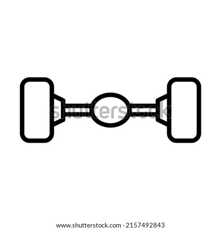 Car Rear Axle Icon. Bold outline design with editable stroke width. Vector Illustration. ストックフォト © 