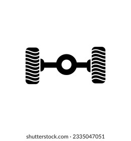 Car Rear Axle Suspension. Flat Vector Icon. illustration on white background..eps