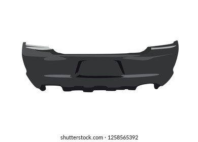car rear bumper vector illustration