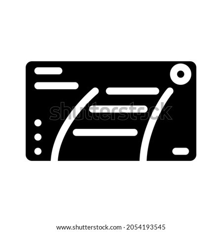 car rear view camera viewfinder glyph icon vector. car rear view camera viewfinder sign. isolated contour symbol black illustration