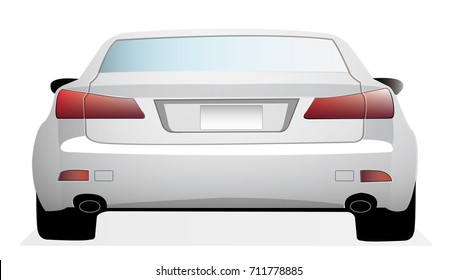 car / rear view / illustration