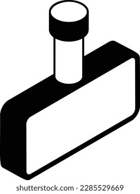 Car Rear View internal Mirror Concept Vector Icon isometric Design, Motor Vehicle Service and automobile repair shop Symbol, Lorry spare parts Sign, automotive technician equipment
