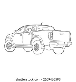 diseño vectorial de la línea de visión trasera del coche