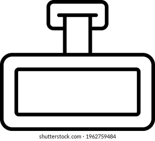 Car Rear View Mirror Concept Vector Icon Design, Motor Vehicle Service and automobile repair shop Symbol, Lorry spare parts Sign, auto mechanic stock illustration
