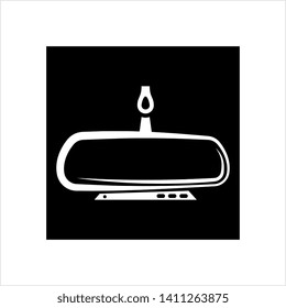Car Rear View Mirror Icon Vector Art Illustration