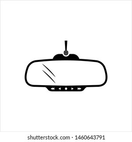 Car Rear View Mirror Icon Vector Art Illustration