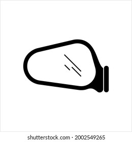 Car Rear View Mirror Icon Vector Art Illustration