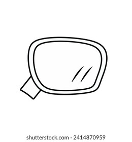 Icono del espejo retrovisor del coche. Ilustración vectorial.