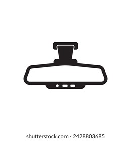 Car Rear View Mirror Icon. Vector Art Illustration.