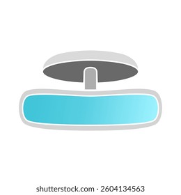 car rear view mirror icon, simple flat style, illustration, logo sign symbol pictogram template, for ui or ux isolated on white for mobile app, editable