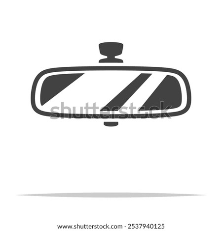 Car rear view mirror icon transparent vector isolated