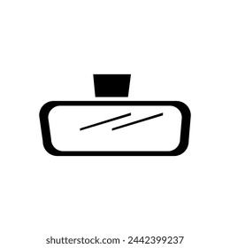 car rear view mirror simple flat vector illustration on white background..eps