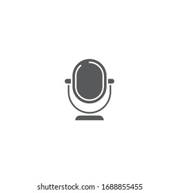 Car rear view mirror vector icon symbol isolated on white background
